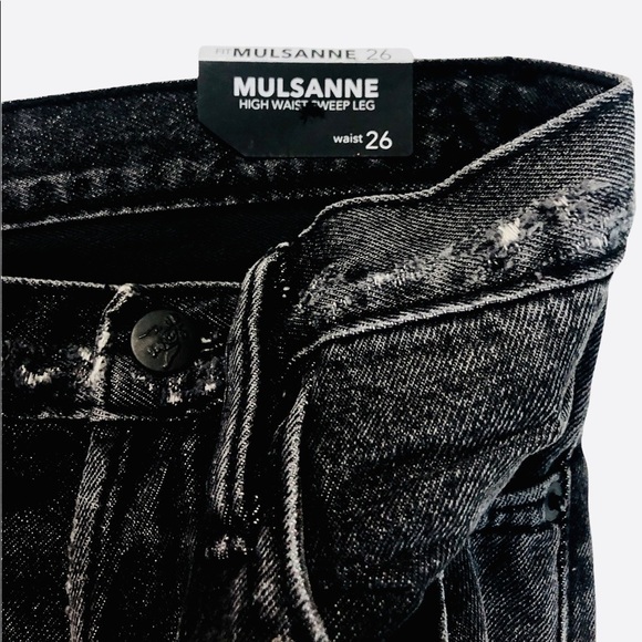 NWT PRPS Mulsanne Distressed Flare Jeans Black 26 - Picture 9 of 14